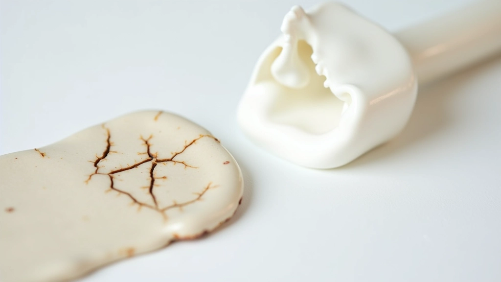 Gros plan d'un joint de plomberie usé montrant des fissures et de la décoloration, comparé à un joint neuf blanc et lisse